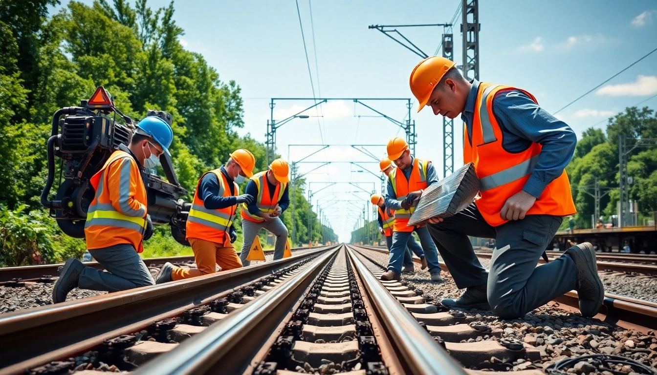 Emergency Railroad Repair Services performed by a professional crew fixing rails safely.