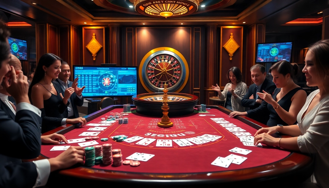 Experience the excitement of DH88 at a luxury casino gaming table with vibrant chips and cards.