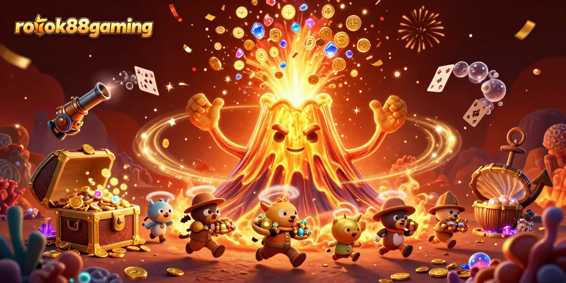 Experience the thrill of rokok88gaming with a vibrant volcanic eruption of treasure and excitement.