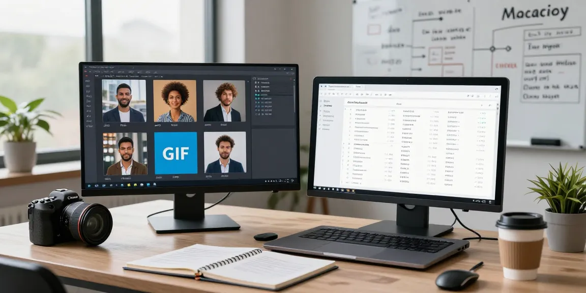 Data scientist using an ai image detector in a modern workspace, analyzing AI-generated images.