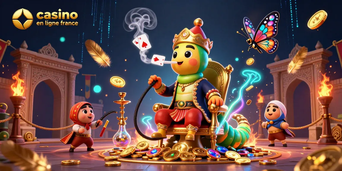 Illustration d'une scène de casino en ligne France, mettant en valeur des éléments de jeu riches et dynamiques.