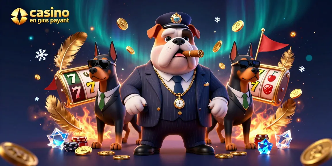 Découvrez un casino en ligne le plus payant avec un bulldog mafia et ses gardes prêts à jouer.