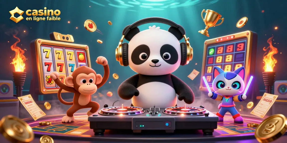 Découvrez le casino en ligne fiable avec un panda DJ et des éléments de jeu dynamique.