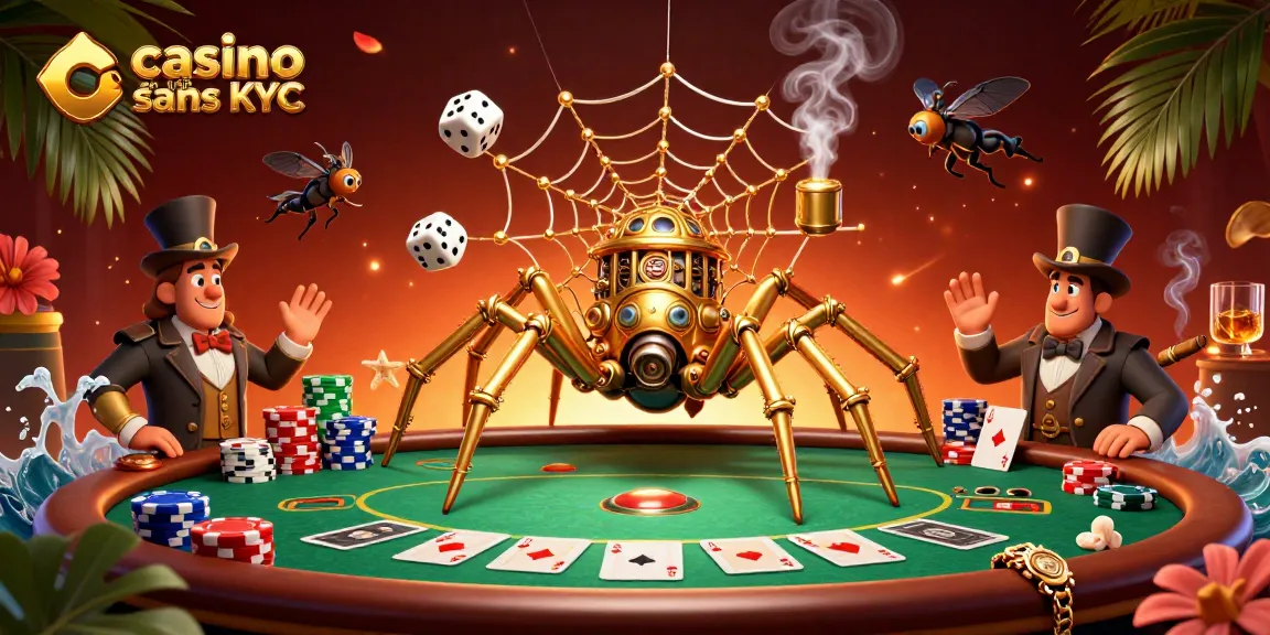 Capturer des gains avec le casino en ligne sans KYC à travers une illustration dynamique.