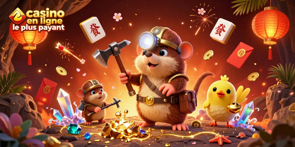 Jouez au casino en ligne le plus payant avec un trésor en pleine activité festive.