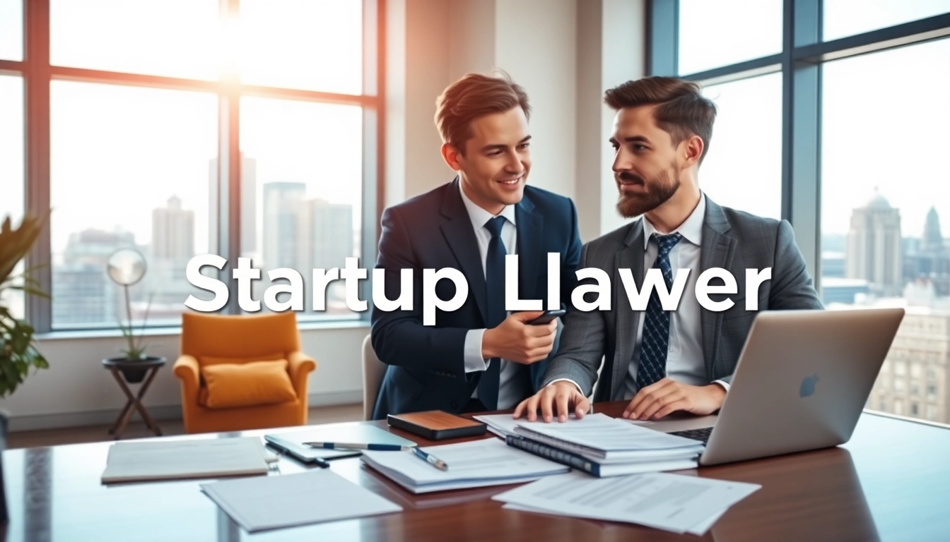 Washington DC Startup Lawyer advising an entrepreneur in a modern office.