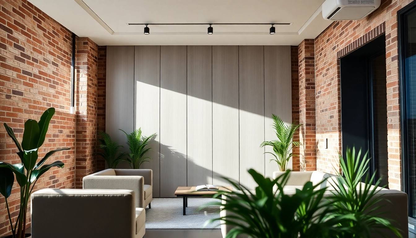 Demonstrating Composite Wall Panels installed in a stylish commercial space.