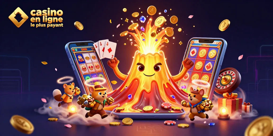 Casino en ligne le plus payant : découvrez un volcan doré émettant des trésors dans un monde vibrant.