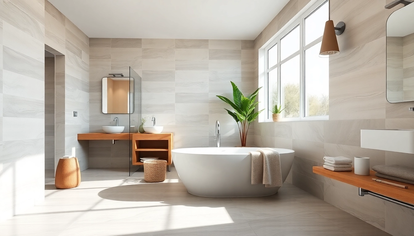 Transform your space with a stunning bathroom renovation featuring modern design elements.