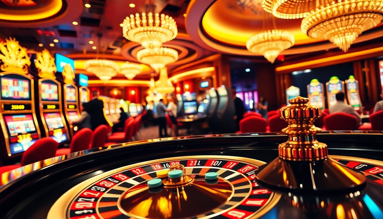 Gambler enjoying action at a roulette table in a luxurious 67bet casino setting.