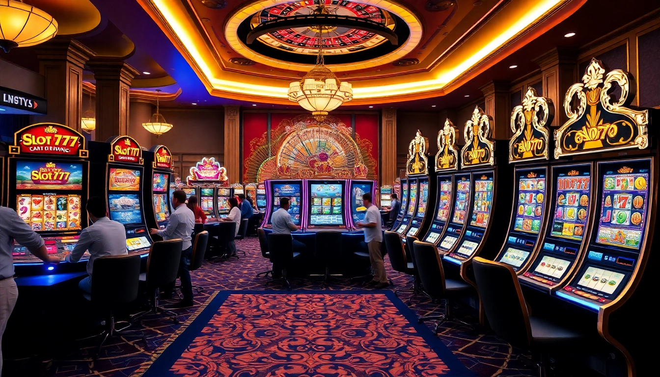 Spin to win at Slot777 with exciting casino slot machines and vibrant gameplay!