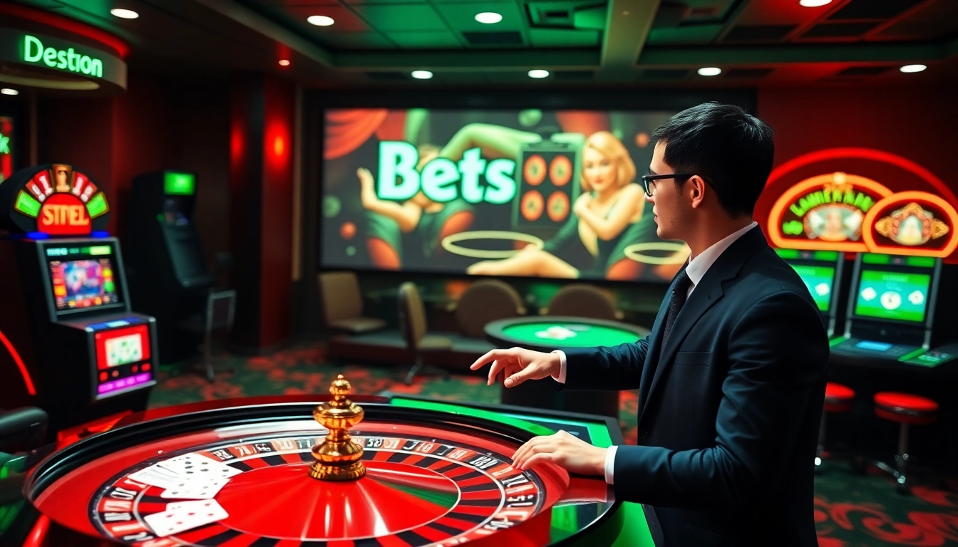 Experience thrilling online gambling at Betsson with vibrant casino visuals and interactive gaming.