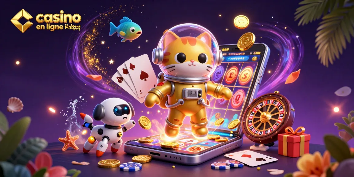 Jouer au casino en ligne retrait immédiat avec un chat astronaute et un chien robot dans un univers extravagant.