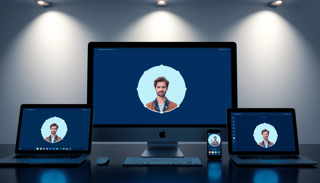 Circle crop tool interface for professional profile pictures editing.