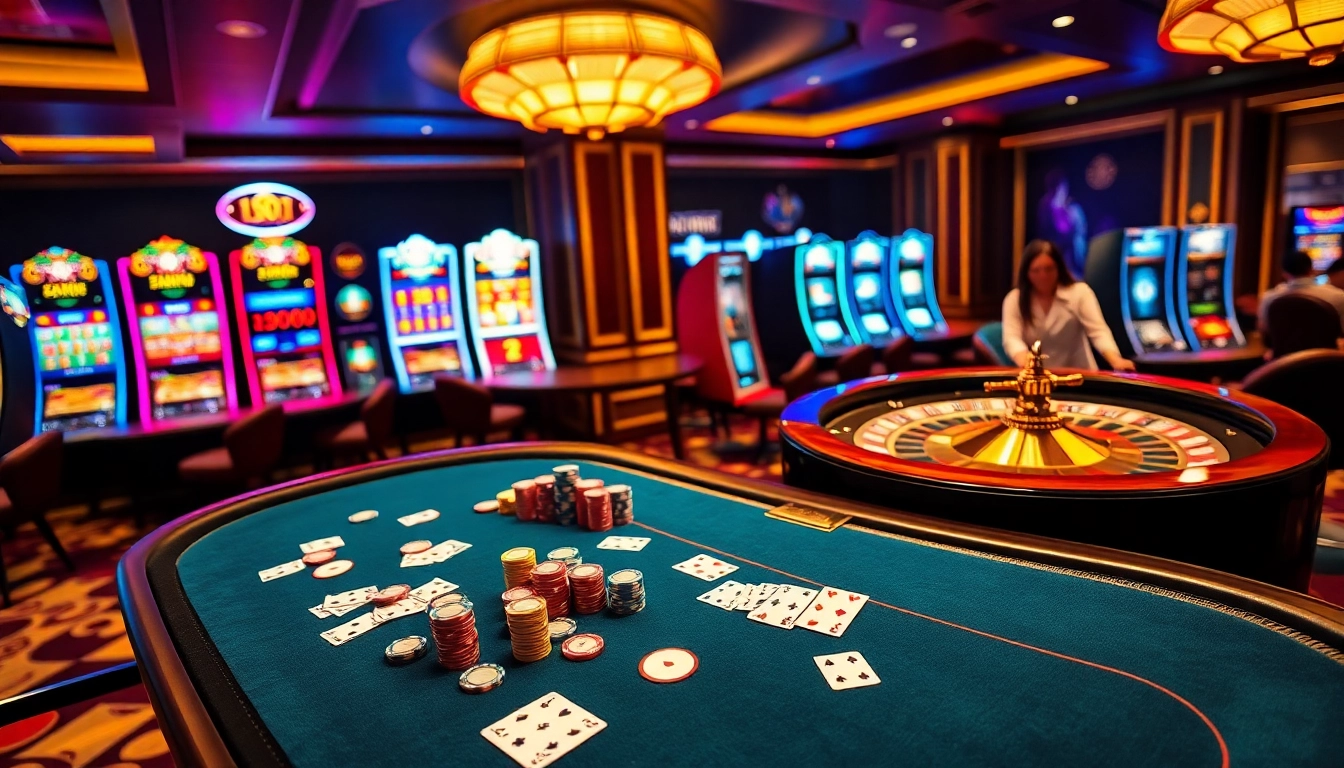 Experience thrilling games and excitement at the kjc website with our vibrant casino imagery.