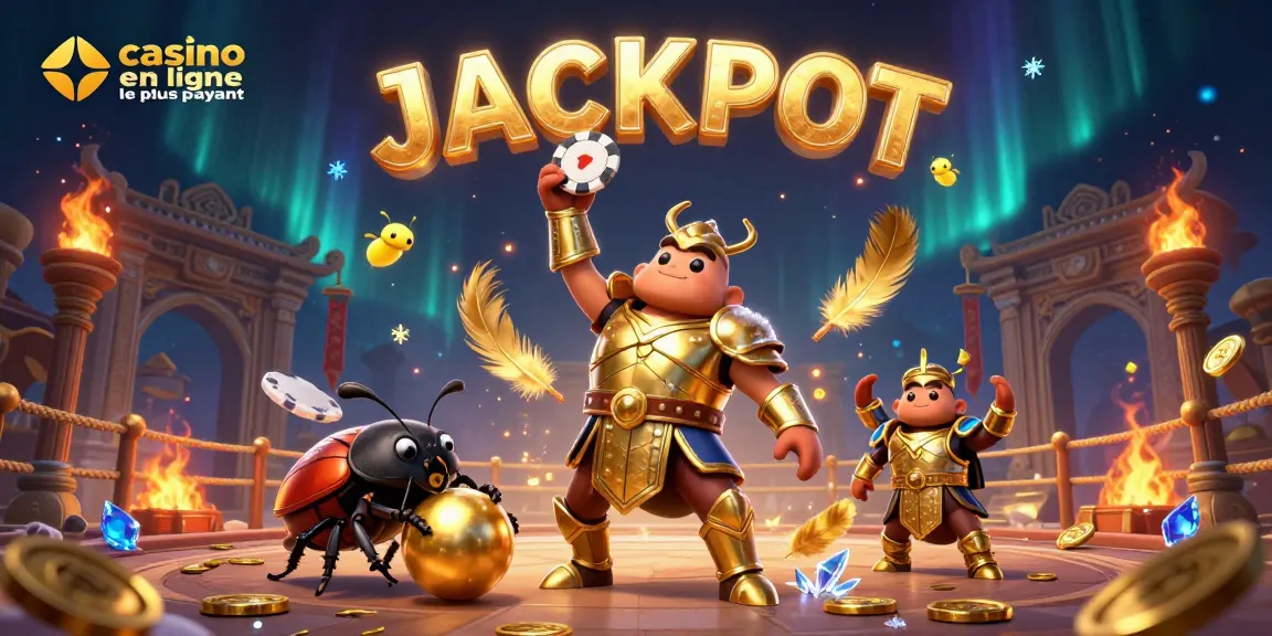 Profitez du casino en ligne le plus payant avec ce héros de scarabée et ses gains lumineux.