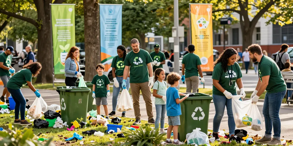 Volunteers engaging in community cleanup at https://factors.org.uk, showcasing teamwork and environmental awareness.