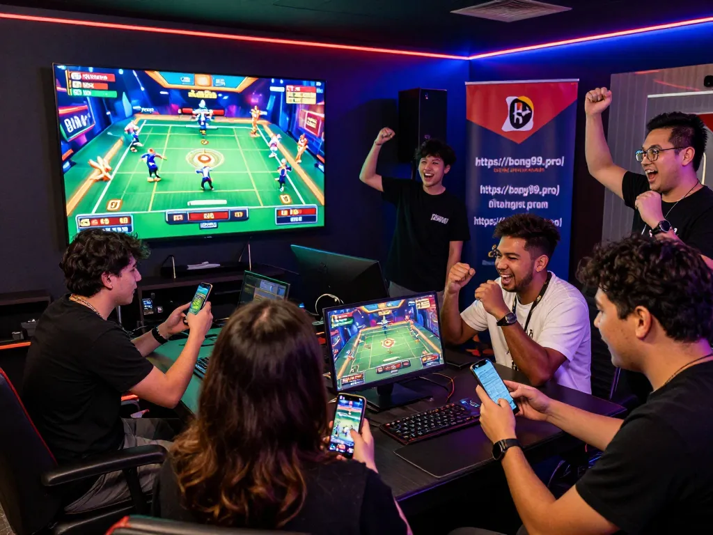 Exciting gaming environment at https://bong99.pro/ showcasing live casino action with diverse players and vibrant atmosphere.