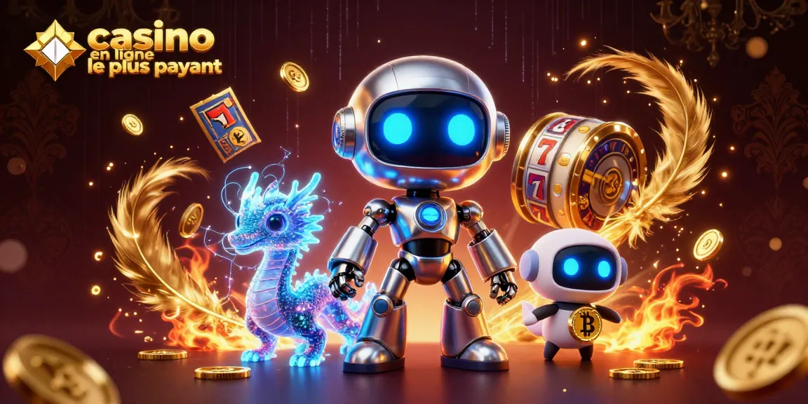 Rejoignez le casino en ligne le plus payant avec notre mascotte robotique animée et dragon holographique.
