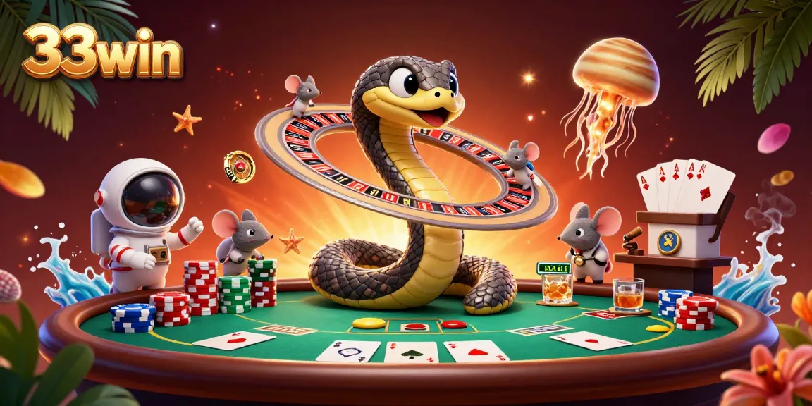 Bettors engage in thrilling gameplay at 33win as astronaut mice place bets on Saturn's roulette wheel.