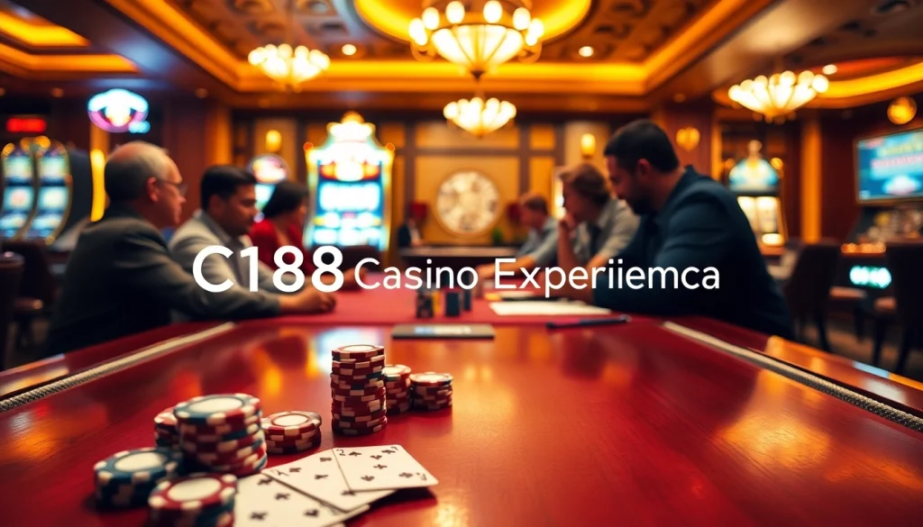 C168 brings excitement to a poker game with stacked chips and focused players.