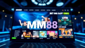 Engaging MM88 online gambling interface displaying various gaming options and a modern layout.