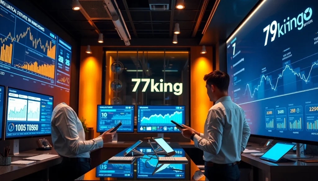 Финансовые услуги 79king в современном офисном окружении, подчеркивающем доверие и инновации на 2025 год