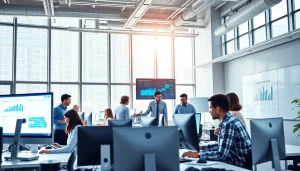 Engaged IT professionals collaborating in Fredericksburg tech environment, showcasing the spirit of innovation.