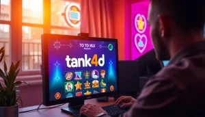 Menggairahkan saat bermain tank4d toto slot dengan antarmuka yang menarik dan warna cerah.