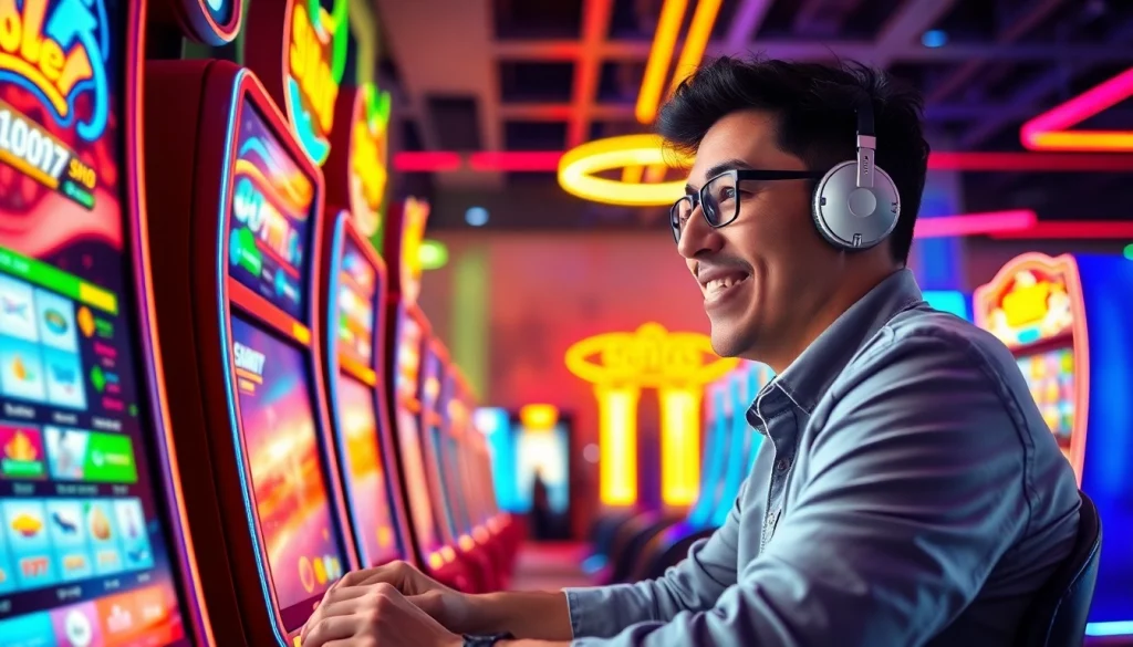 Main player enjoying the scater4d game experience with vibrant visuals and excitement.