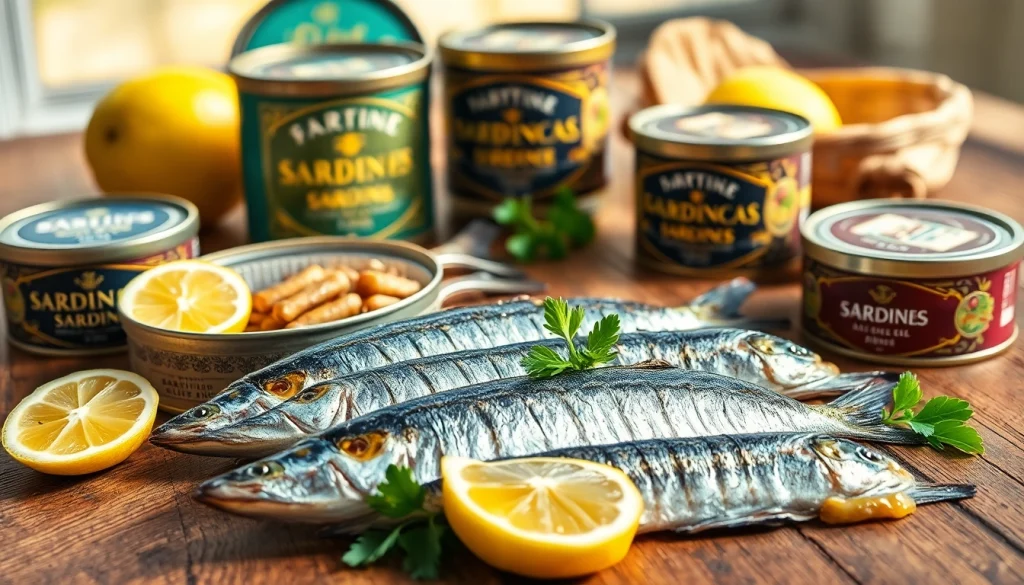 Degusta sardianas gourmet en lata con detalles brillantes y frescura de limón.