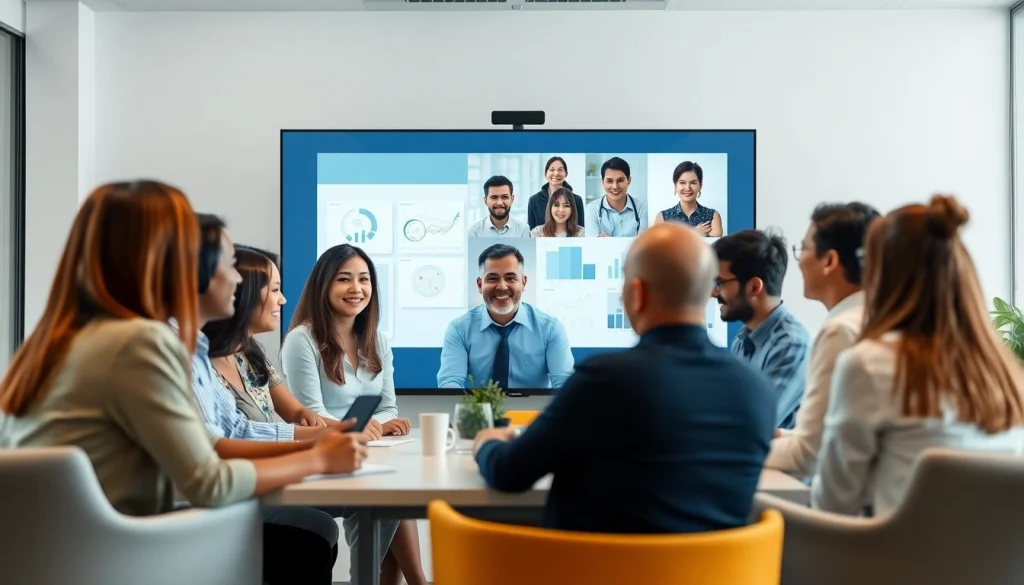 Engaged team collaborating through 微软teams in a modern office environment.