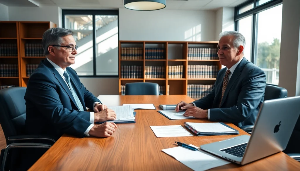 Lawyers discussing workers' compensation cases at https://www.steinhardtlawfirm.com in a professional setting.