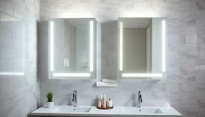 Verleihen Sie Ihrem Bad mit dem sonni Spiegelschrank eleganten Stauraum und Funktionalität.