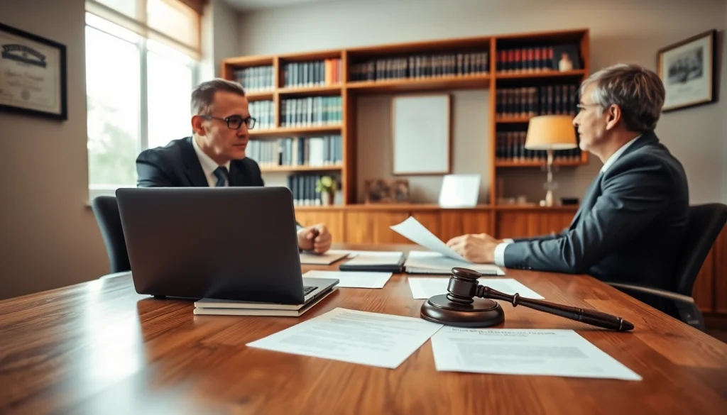 Discussing lawsuit options at https://www.ihavealawsuit.com in a professional legal consultation setting.