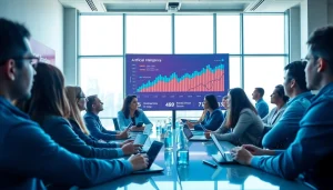 Engage in discussions on the impact of technology at https://mohamedmmblog.tech in a bright conference room.