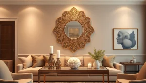 Showcase bespoke mirrors from https://merithome.co.uk in a stylish living room setting.