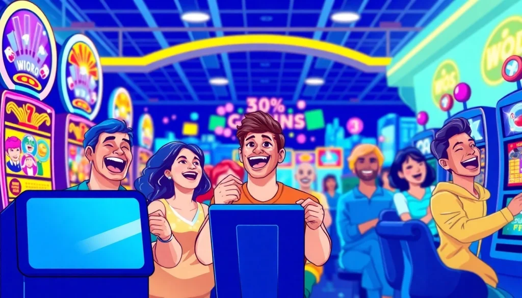 Permainan lipat4d slot online yang menarik dengan pemain bersemangat dan suasana ceria.