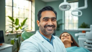 Dr. Shahram Valiani DDS providing compassionate care in a modern dental clinic setting.
