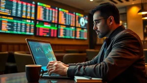 Engaging in sports betting in India while analyzing odds and statistics at a cafe