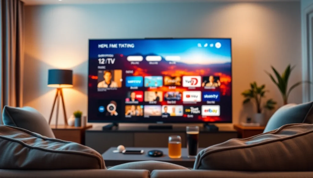 Descubre mejor iptv en una cómoda sala de estar con tecnología moderna.