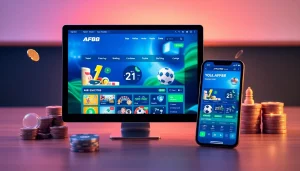 AF88 online betting platform interface displaying vibrant sports and casino graphics for user engagement.