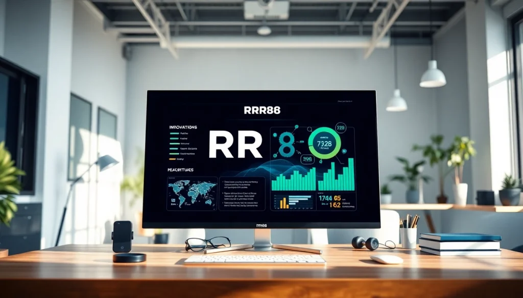 Engage with the RR88 brand in a vibrant modern workspace illustrating innovation.