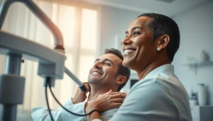 Chiropractor providing expert treatment at https://www.drzavosh.com in a serene clinic environment.