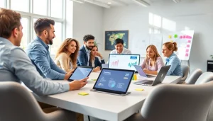 Optimize your digital strategy with insights from https://c168me.com/ during a collaborative marketing meeting.