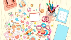 Explore the vibrant stationery collection at dachiduck.com featuring colorful stickers and washi tapes.