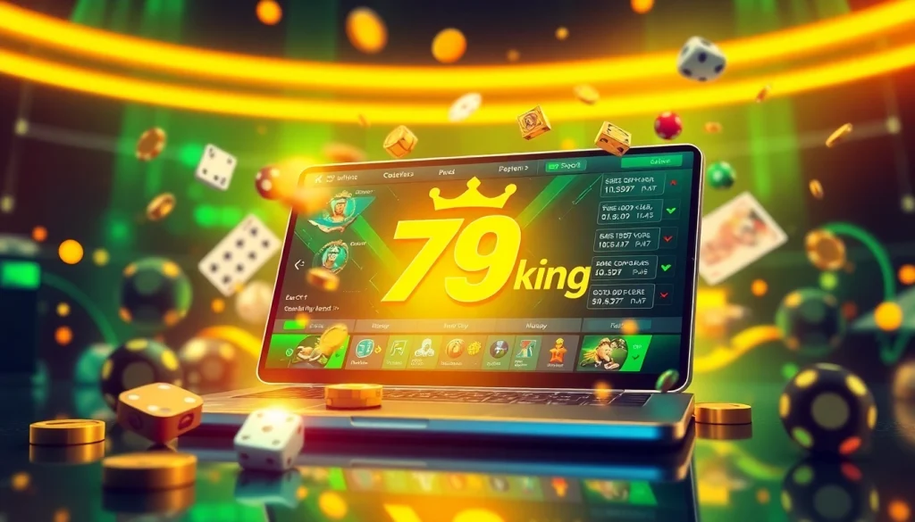 Upptäck den engagerande online-spelupplevelsen hos 79king, som visar upp dess dynamiska digitala gränssnitt, livfulla färger och spännande spelinslag.