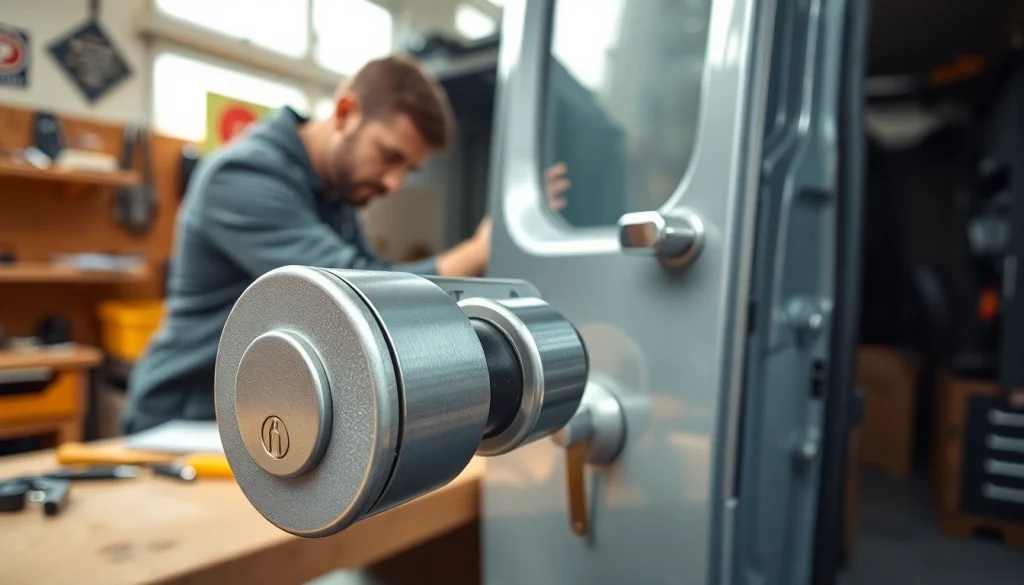 Realizza installazione delle serrature di dakenlocks.com in un laboratorio professionale.