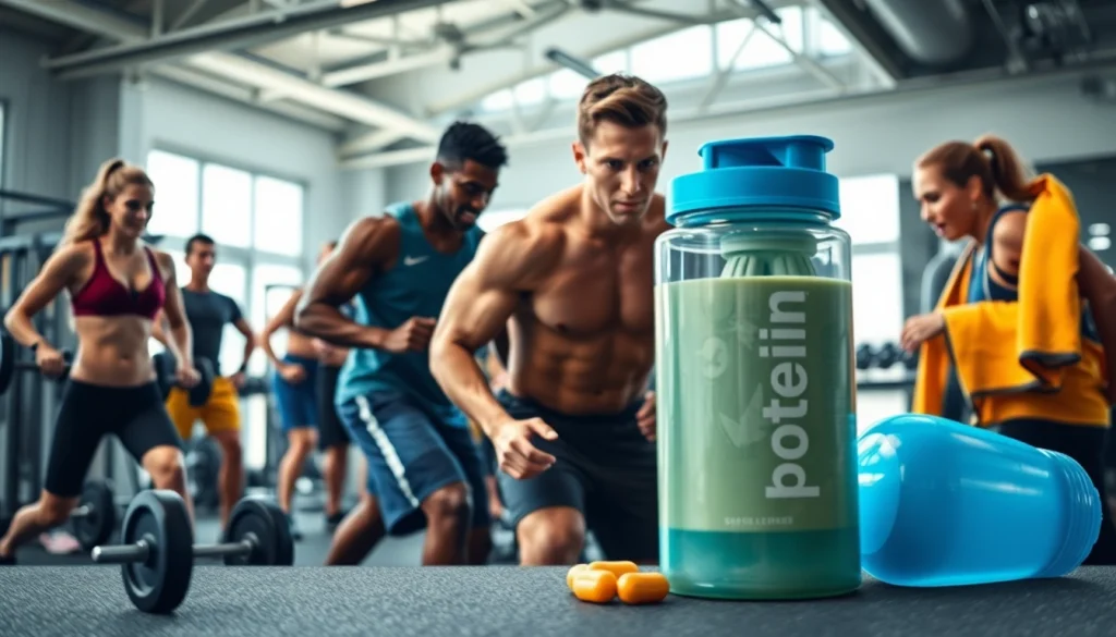 Showcase of the best fat burner for women/men in an energetic gym setting with athletes.