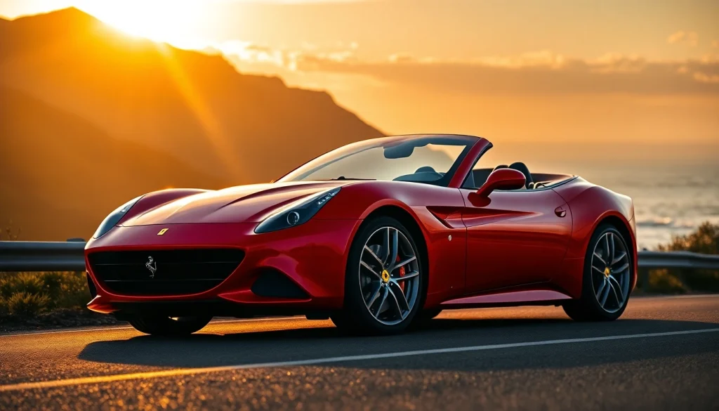 Discover Ferrari California for sale Cape Town amidst stunning coastal scenery.